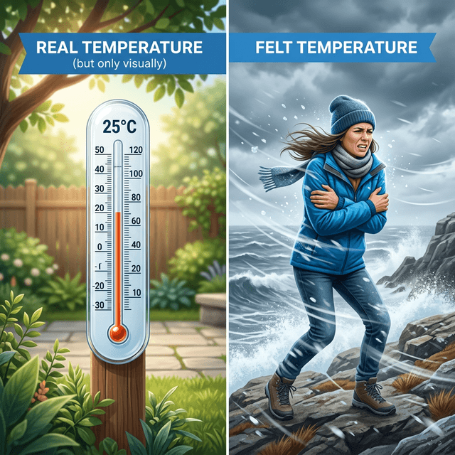 Hissedilen Sıcaklık Neden Gerçek Sıcaklıktan Farklıdır? (Nem ve Rüzgarın Gizli Gücü)