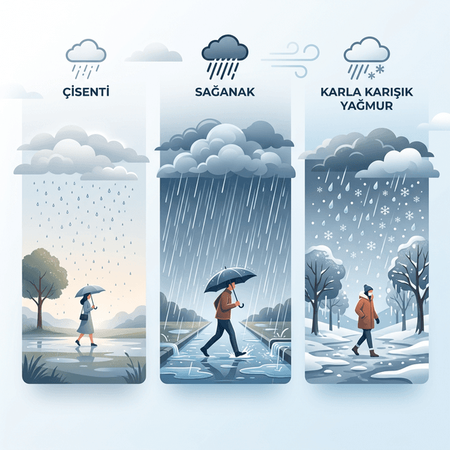 Seyahat Planı Yapanlar İçin Meteoroloji Sözlüğü: Çisenti, Sağanak ve Karla Karışık Arasındaki Farklar